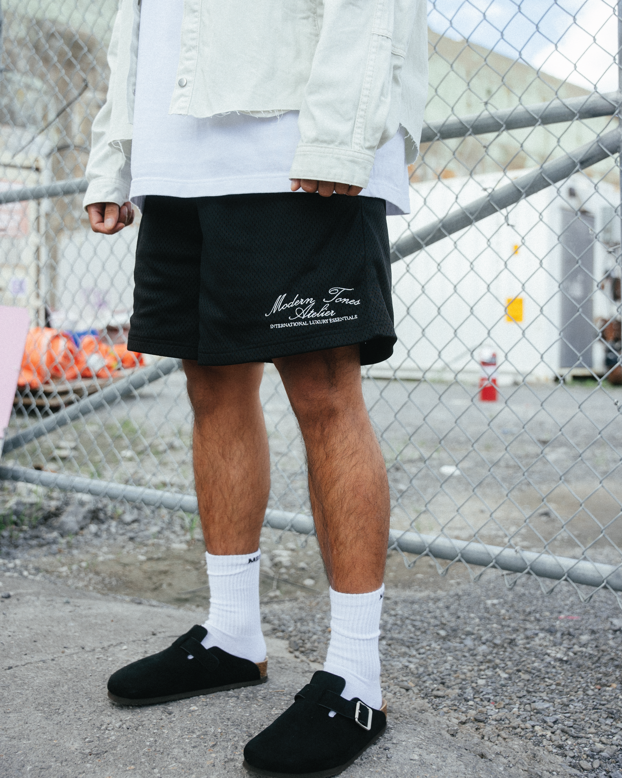 MT ATELIER MESH SHORTS - BLACK