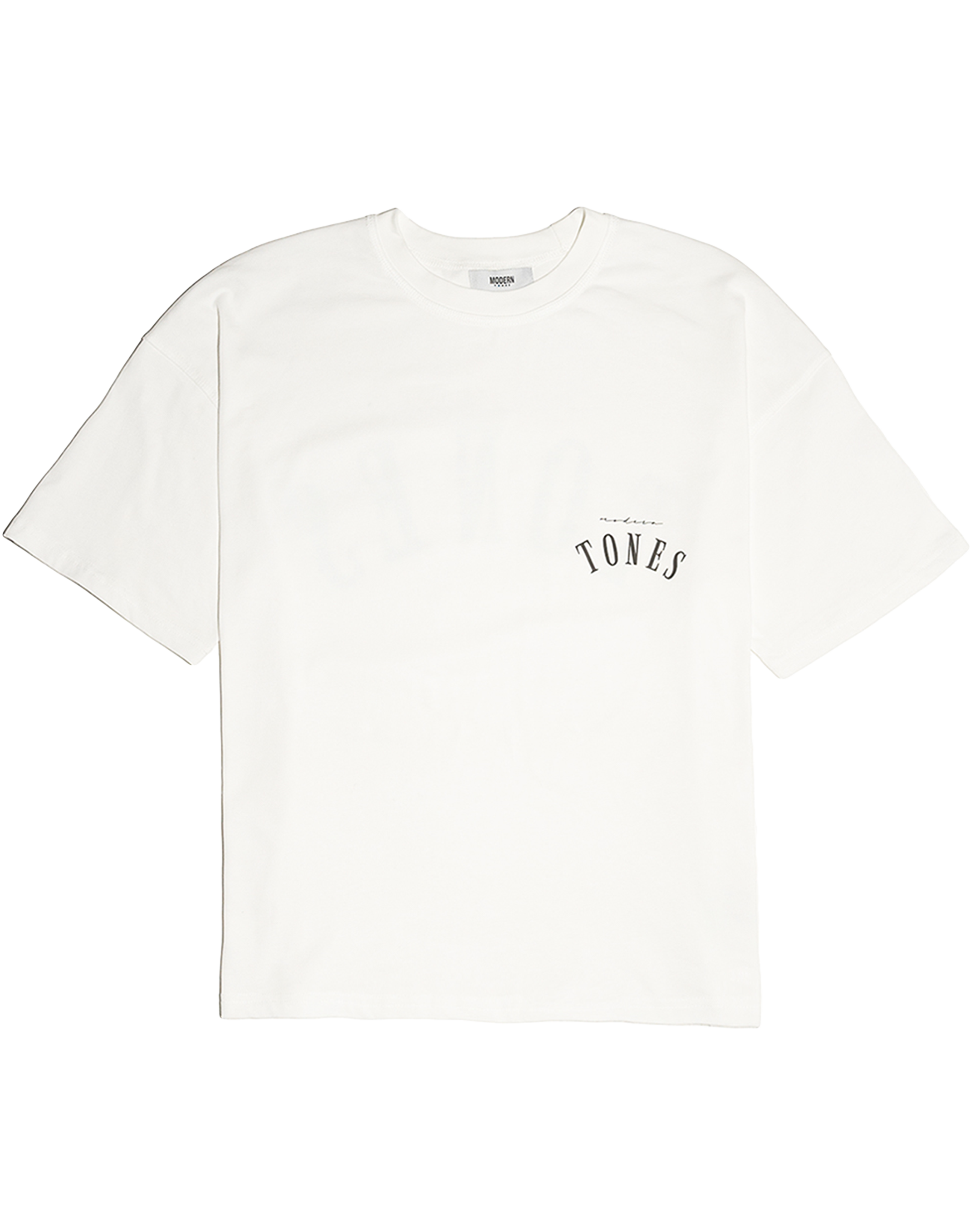 CHAIN STITCH L/W T-SHIRT - WHITE