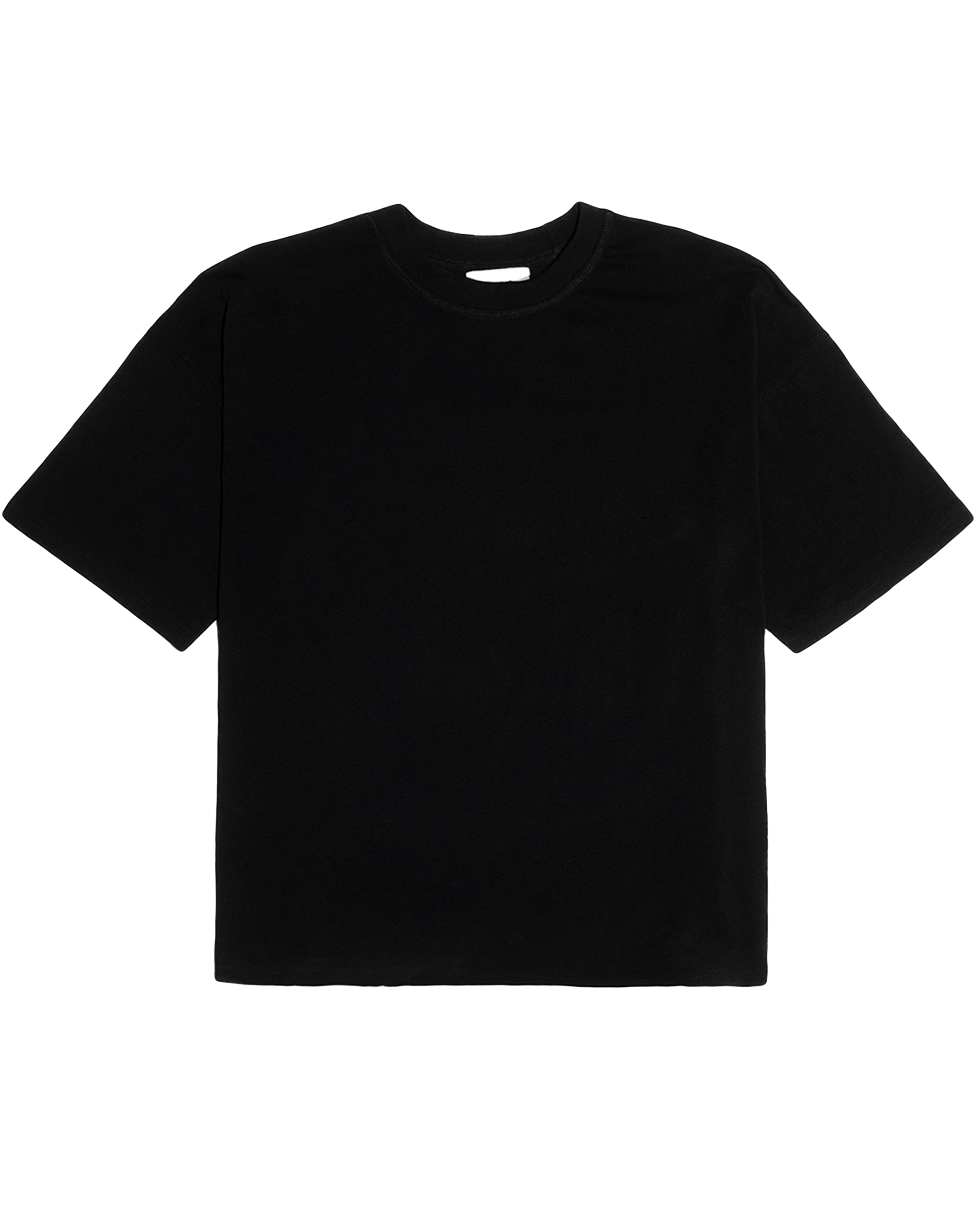 CROPPED SIGNATURE L/W T-SHIRT - BLACK