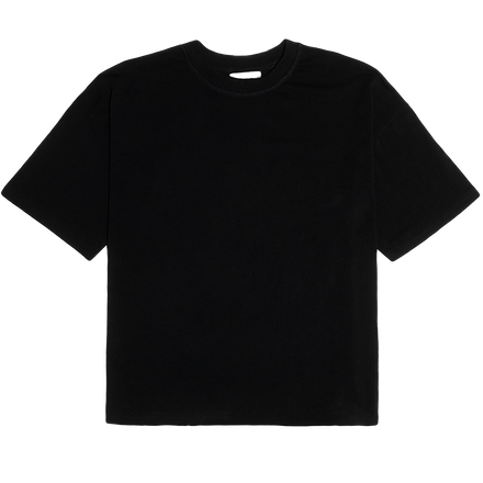 CROPPED SIGNATURE L/W T-SHIRT - BLACK