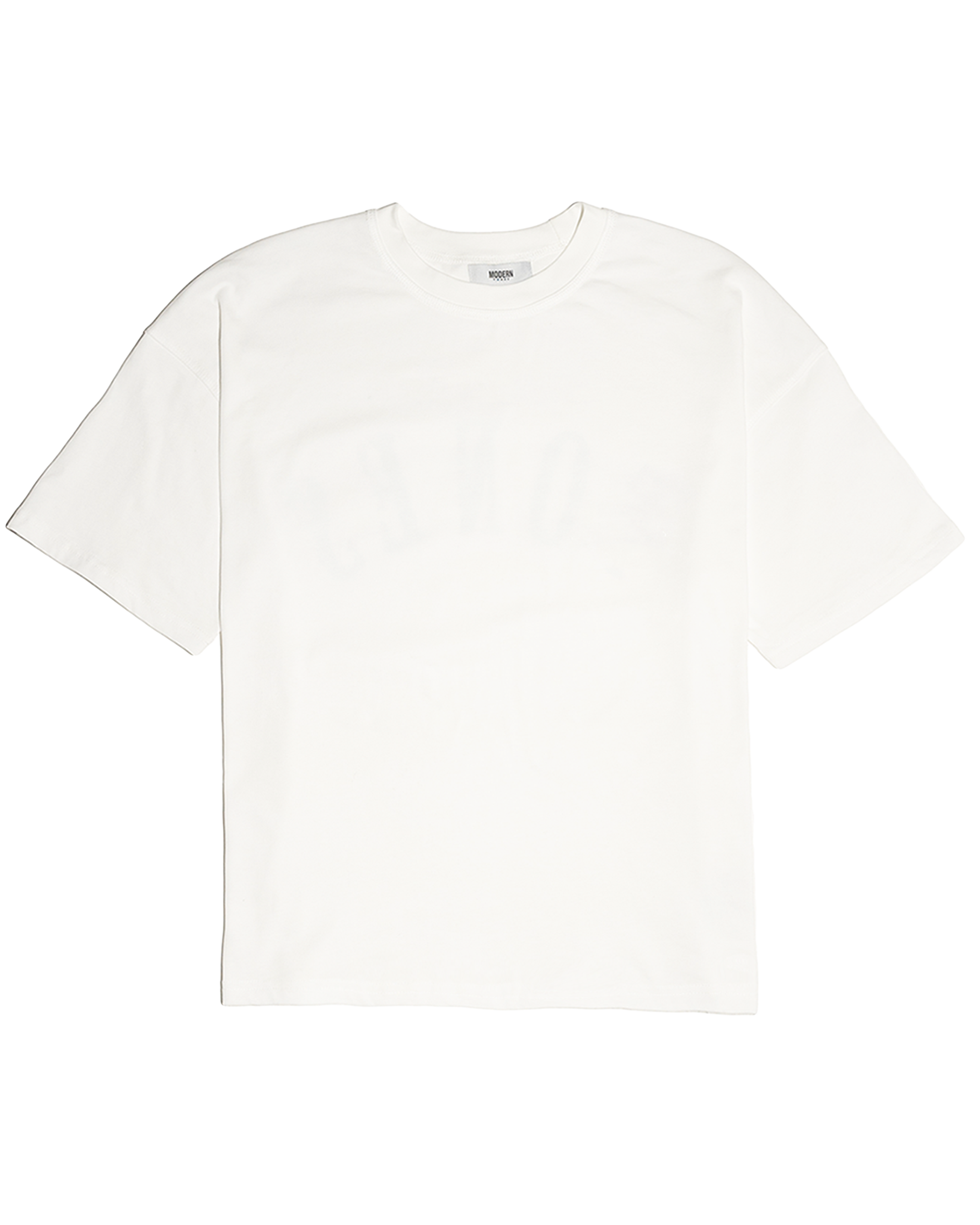 CROPPED SIGNATURE L/W T-SHIRT - WHITE