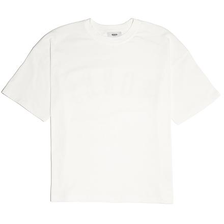 CROPPED SIGNATURE L/W T-SHIRT - WHITE