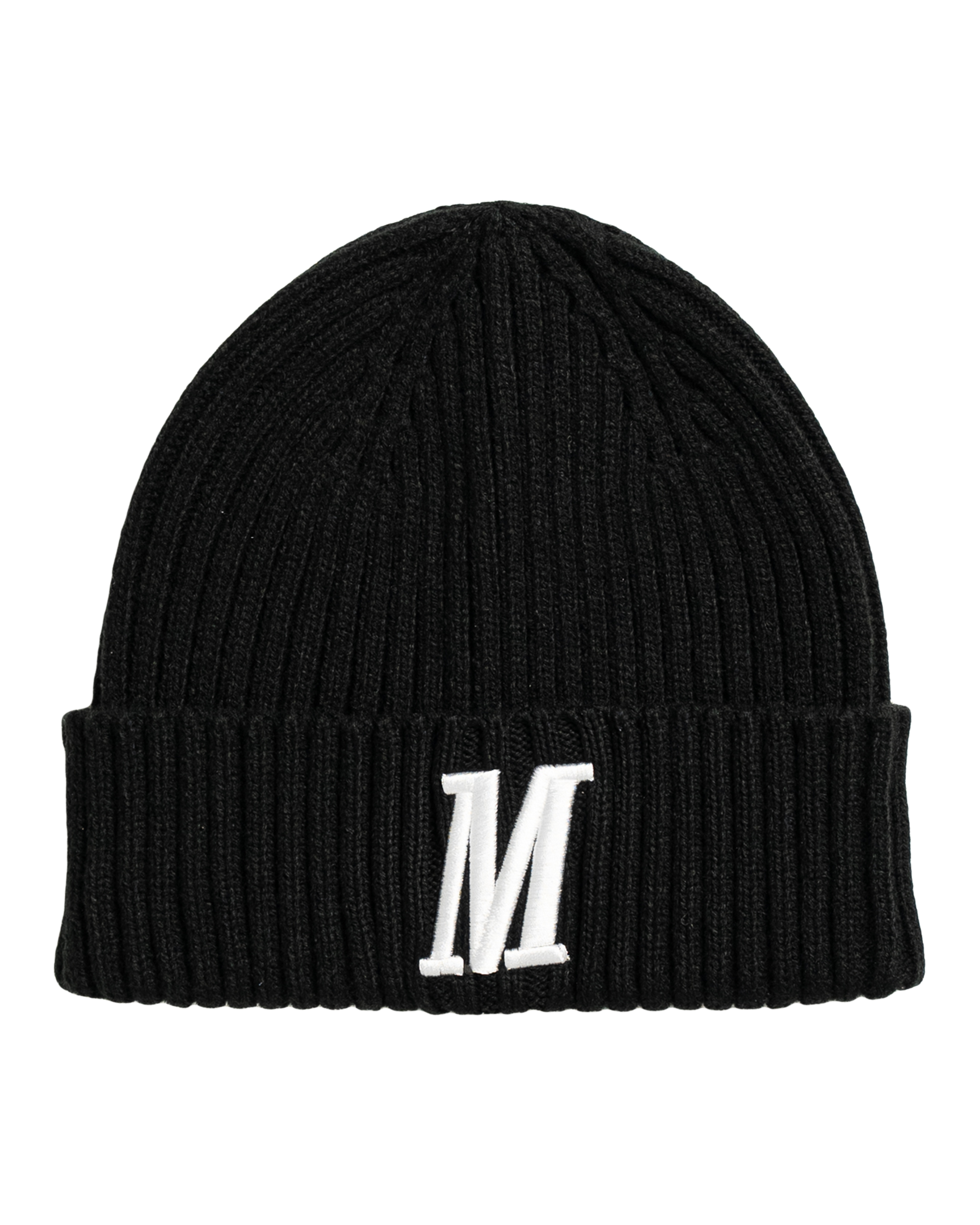 M KNIT BEANIE - BLACK