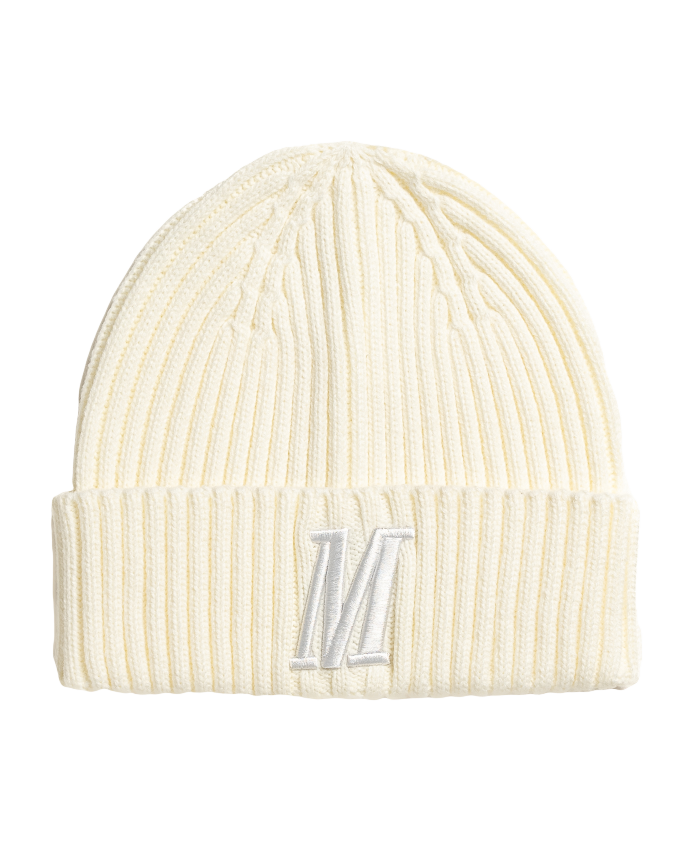 M KNIT BEANIE - CREAM