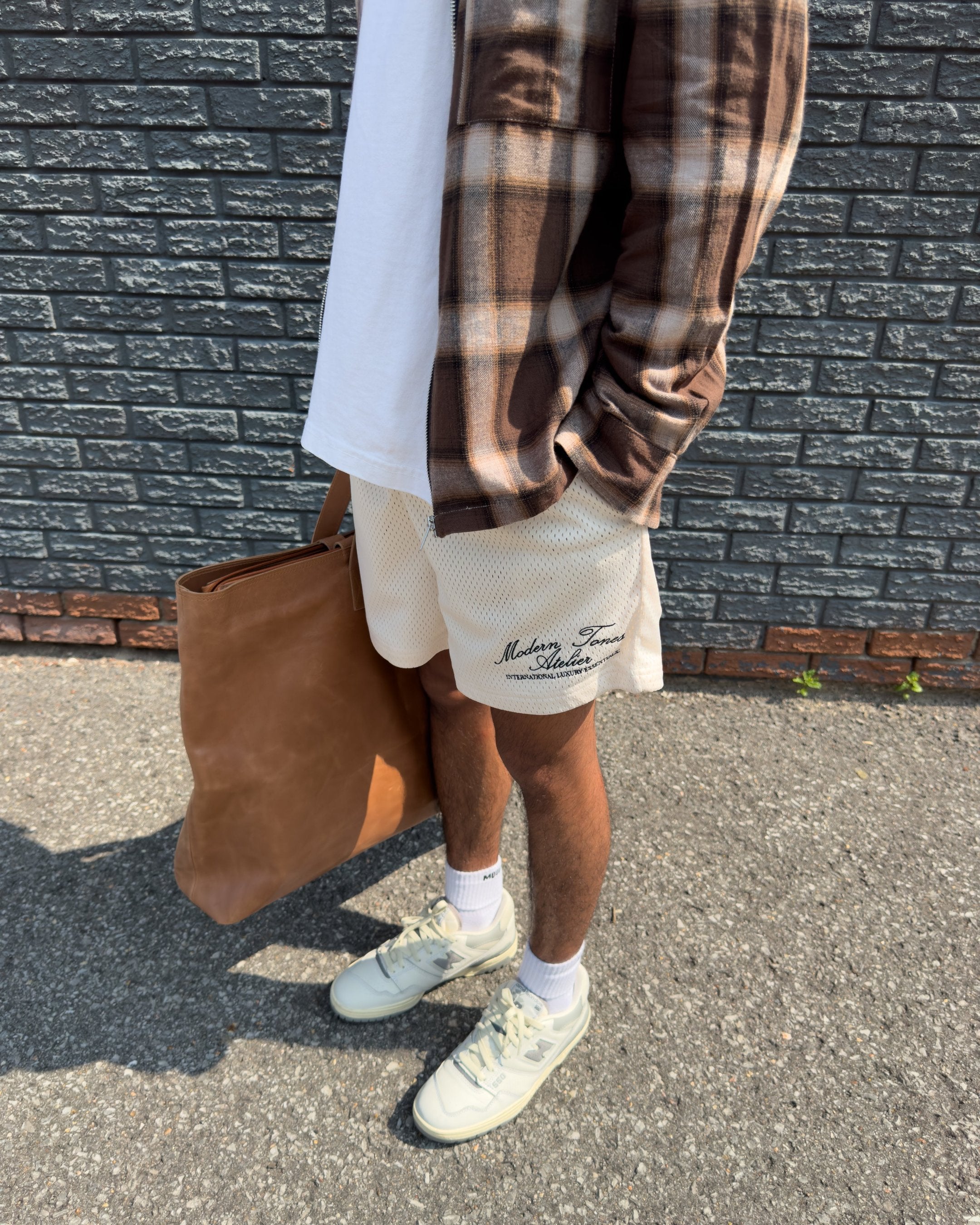 MT ATELIER MESH SHORTS - CREAM